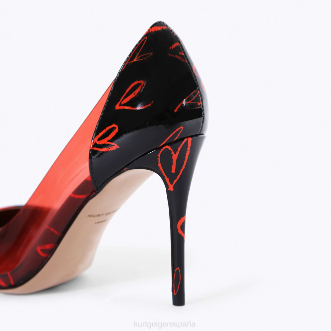 Kurt Geiger mujer vinilo londres belgravia 2LPR664 | calzados negro rojo